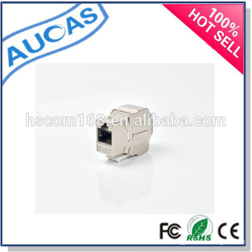 Cat6 / Cat5e / Cat6A RJ45 Modular Jack Para Network / 8P8C keystone conector adaptador / AMP 90 graus plug modular